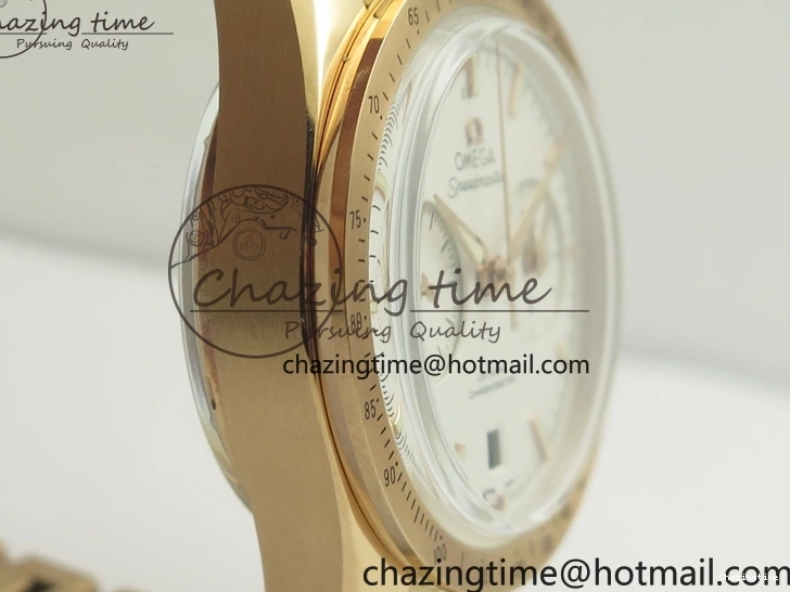 0724 Speedmaster ’57 Co-Axial RG OMF 1:1 Best Edition White Dial On RG Bracelet A9300 (Free Leather Strap) Durable 8065